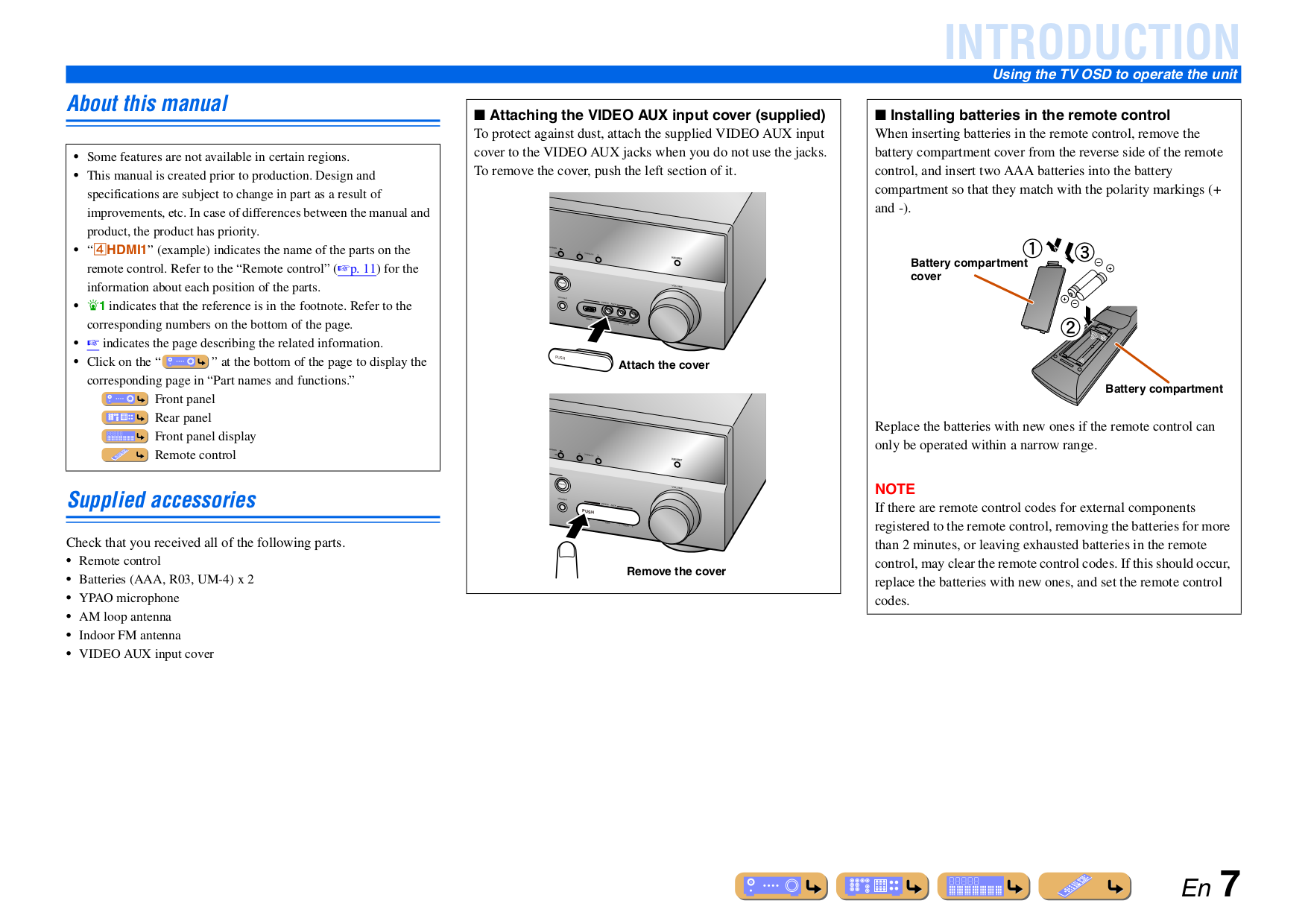 PDF manual for Yamaha Receiver RX-V667